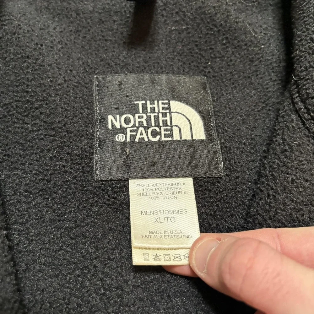 Vtg The North Face‎ Denali Fleece Jacket Mens XL Black Racing McDonalds USA 90s